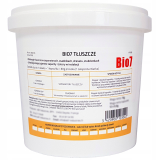 BIO7 ODMASŤOVANIE TUKOV Čistenie odpadových vôd LIPÁZA ODSTRAŇUJE TUKY 1KG EKOGÉN